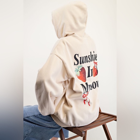 #498. Sunshine in My Soul Hoodie - Beige - Picture 1 of 4